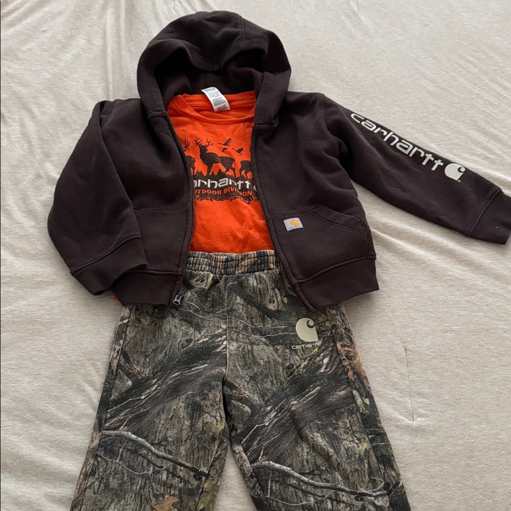 Carhartt Kids Dark Brown 3 Piece Set